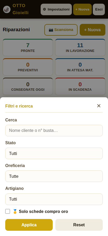 Filtri avanzati